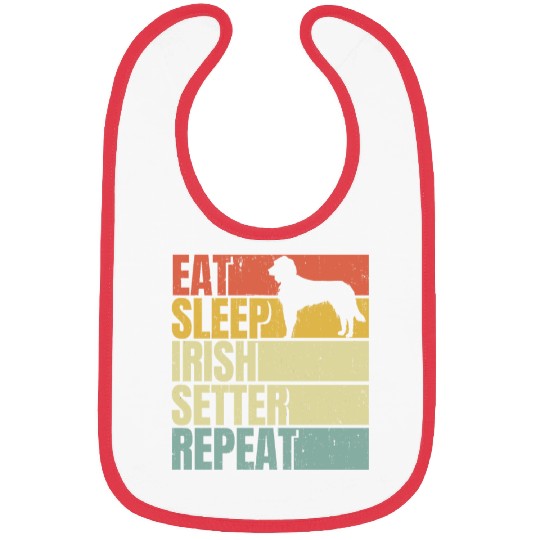 Eat sleep Irish-setter repeat Bibs