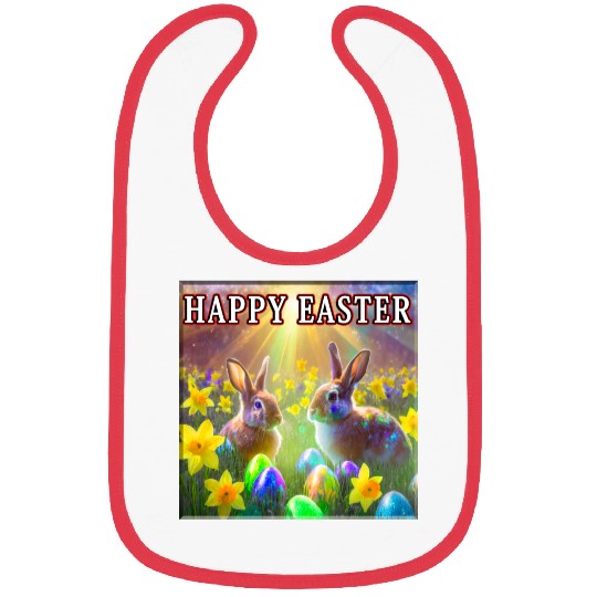 Happy Easter Rabbits - 2 Bibs