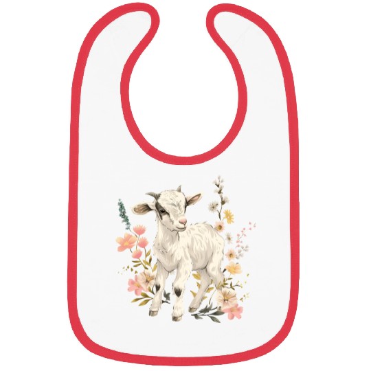 Goat Flowers Farmer Gift Bibs