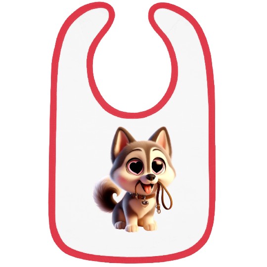 Charming Puppy Love Bibs