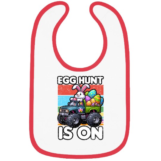 EGG HUNT IS ON EASTER Bibs