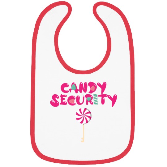 Candy Security Mom Dad Matching Birthday Costume Bibs