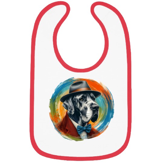 Great Dane Cartoon Bibs
