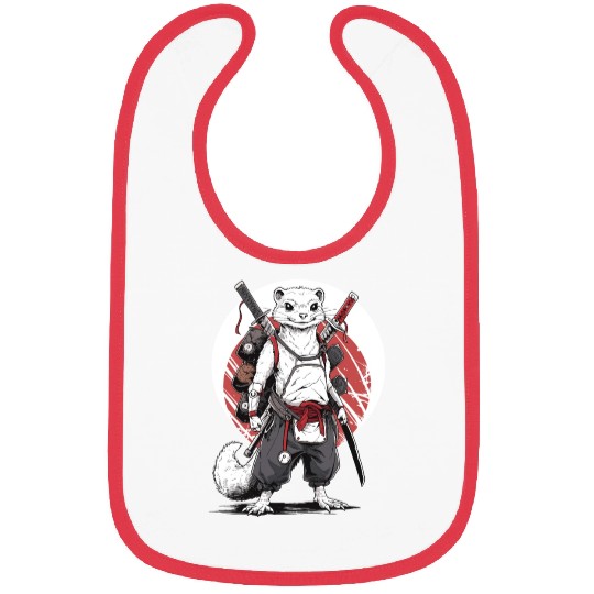 Ninja Samurai Anime Ferret Manga Warrior Bibs