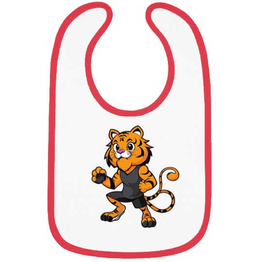 sport tiger cartoon 40 Bibs