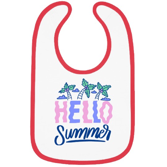Hello Summer Palm Trees Bibs