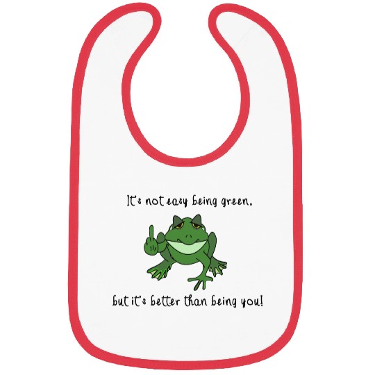 "It's not easy being green but it's.....Frog Bibs