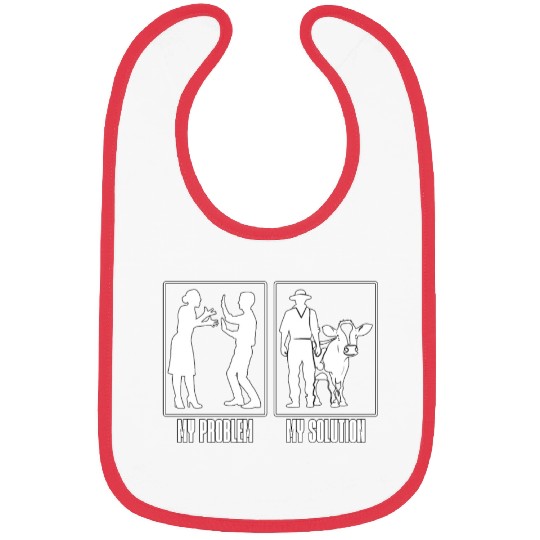 Cattle Farmer My Problem My Pictogram Dad Mom Bibs