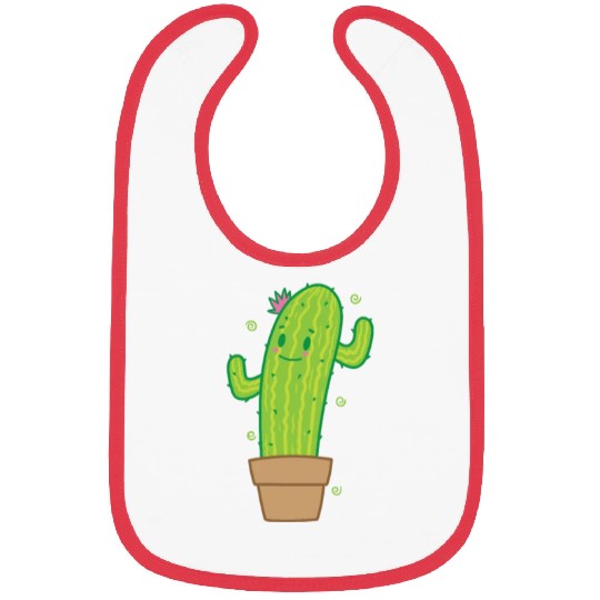 Cactus in Pot Plant Environment Bibs