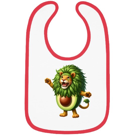 Avocado Lion Bibs