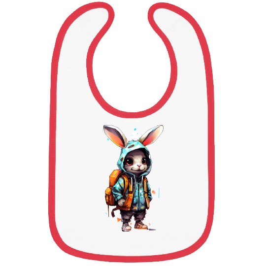 Cute Rabbit Cartoon Bibs