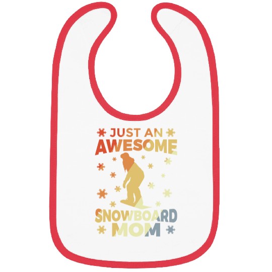 Funny Snowboarding Mother Bibs