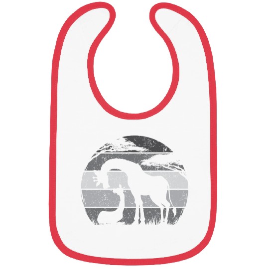 Mama and Baby Giraffe Funny Animal Lover Bibs