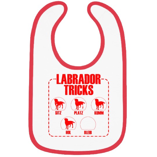 LABRADOR TRICKS Funny Labrador Retriever Dog Bibs