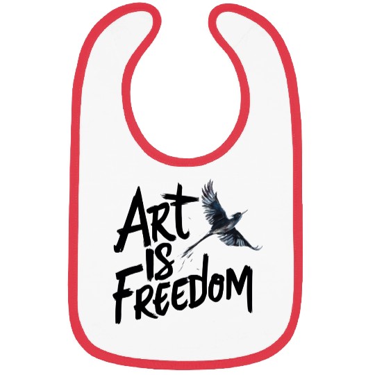 Art is Freedom Flying Bird graphic Bibs