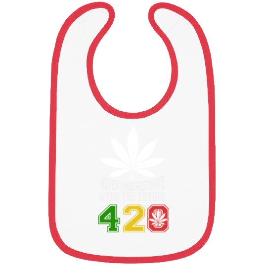 Chuckling 420 Future of Herb Weed Marijuana Design Bibs
