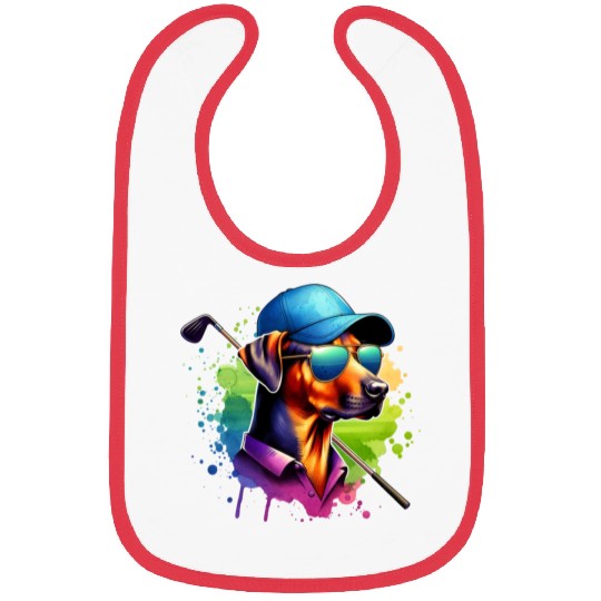 Rhodesian Ridgeback Golfer Golf Course Dogs Bibs
