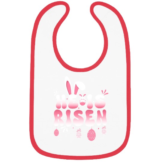 He Is Risen Easter Celebration Theme Bunny Eggs Bibs