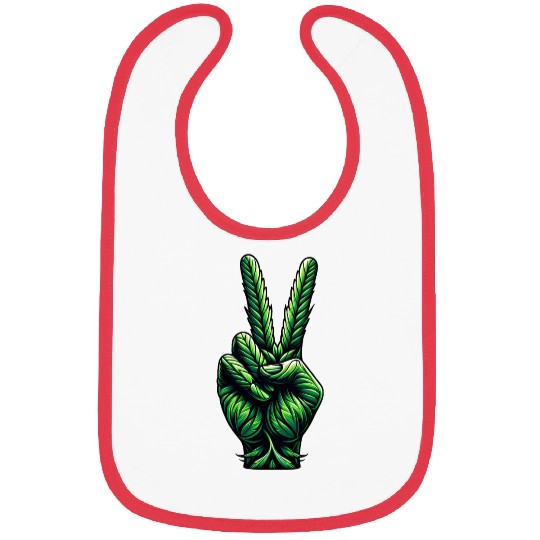 Hemp Legalization Peace Sign Bibs