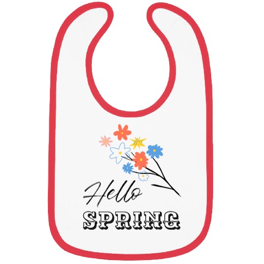 Hello Spring Flower Season Bibs