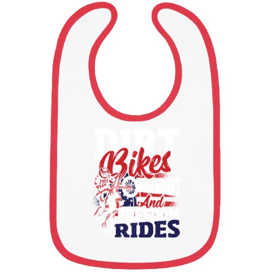 Dirt Bike American Flag Motocross Biker 4th of Bibs