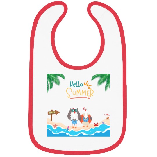 beach lobster Bibs