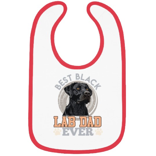 Labrador Owner BEST BLACK LAB DAD EVER Dog Bibs