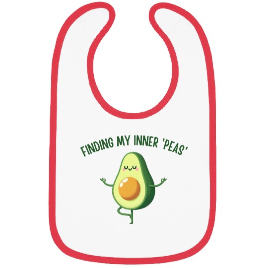 Avocado Yoga - Finding My Inner 'Peas' Design Bibs