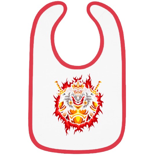 Monarch With Halftone Fire Background Bibs