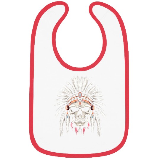 Indigenous Native American Skull Skull Head Bibs