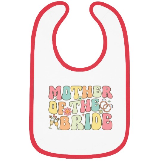 Mother Of The Bride Groovy Bridal Party Mom Bibs