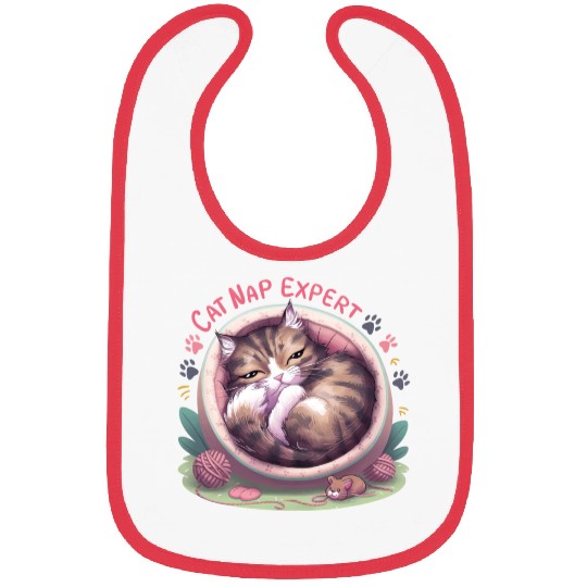 Cat Nap Expert - Funny Cat Outfit! Bibs