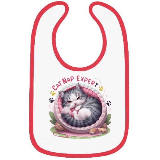 Cat Nap Expert - Funny Cat Outfit! Bibs