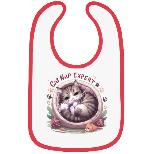 Cat Nap Expert - Funny Cat Outfit! Bibs