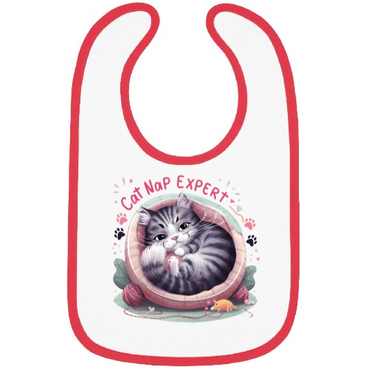 Cat Nap Expert - Funny Cat Outfit! Bibs