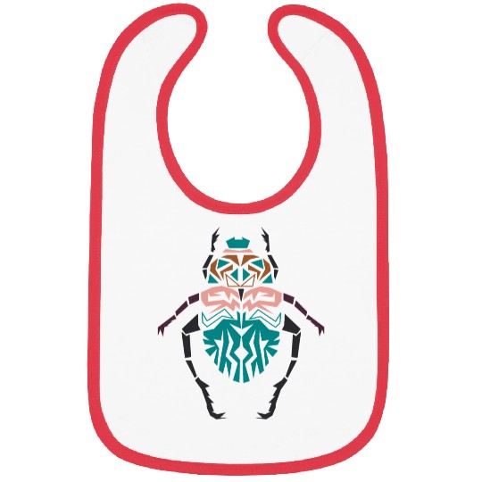 Unique Beetle Insect Vector Colorful Shape Bibs