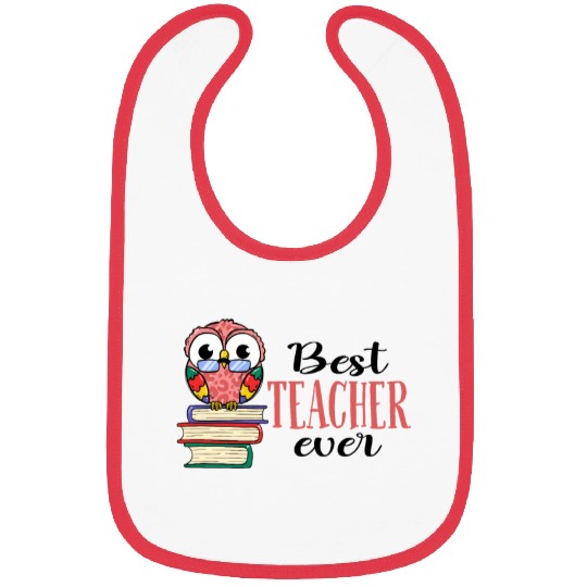 Best Teacher Ever Owl Books Teaching Bibs
