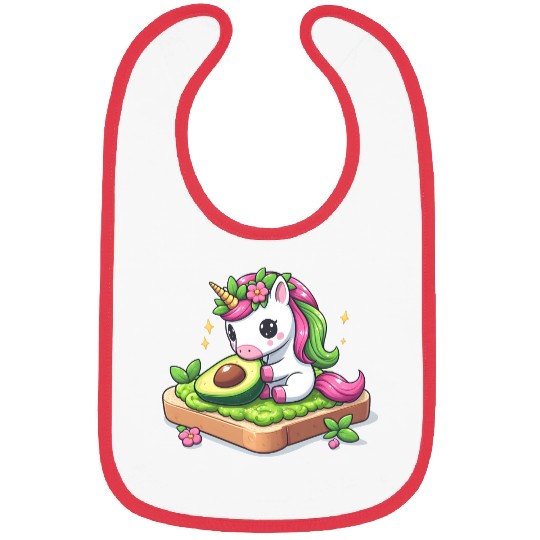 Unicorn's Avocado Toast Bibs