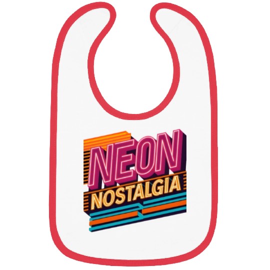 Neon Nostalgia: Pay homage to the retro neon aesth Bibs