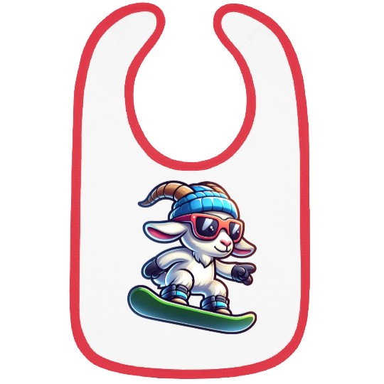 Snowboarder Goat Winter Adventure Bibs