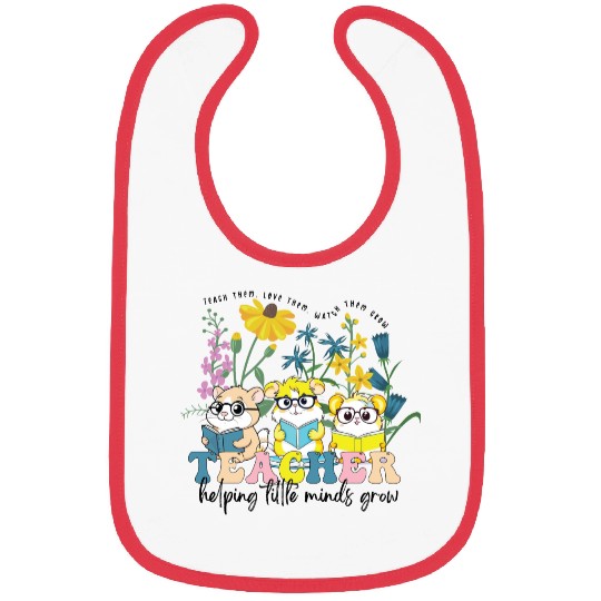 Wildflower Teacher Bibs, Groovy Hamster Educator