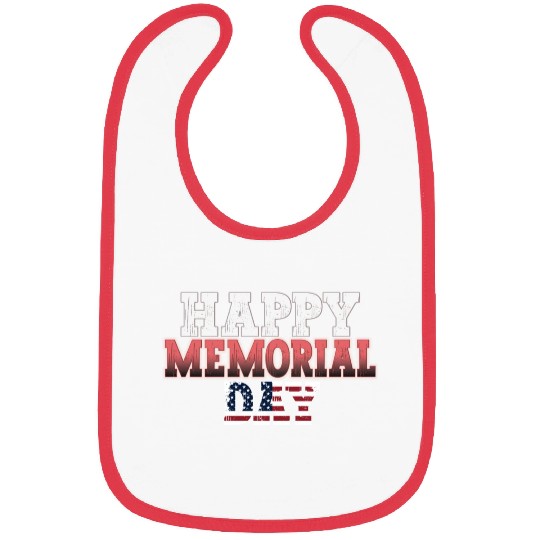 Patriotic Memorial Day Flag Design Bibs