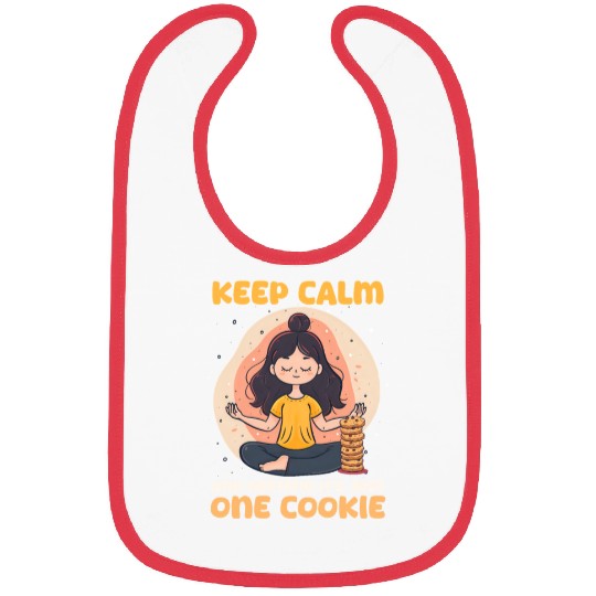 Cookie Lover Keep Calm Pretend Just One Cookie Bibs