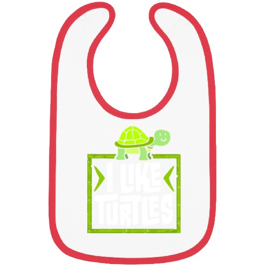 I Like Turtles Cute Tortoise Love Turtle Lover Bibs