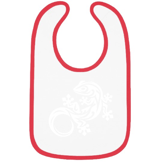 Funny Little Gecko In T Tattoo Style Bibs