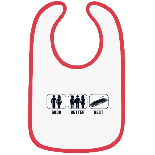 Good Better Best Harmonica Harmonist Harmonicist Bibs