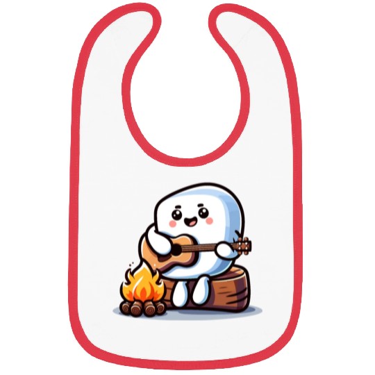 Campfire Guitar Serenade Under Stars Bibs