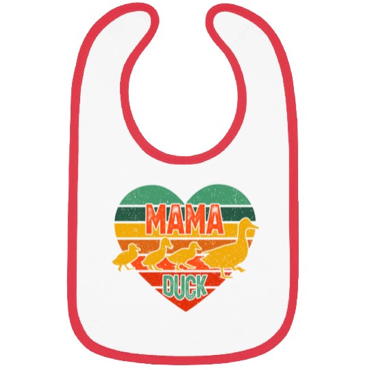 Mama Duck 3 Ducklings Duck Mom Mother's Day Bibs