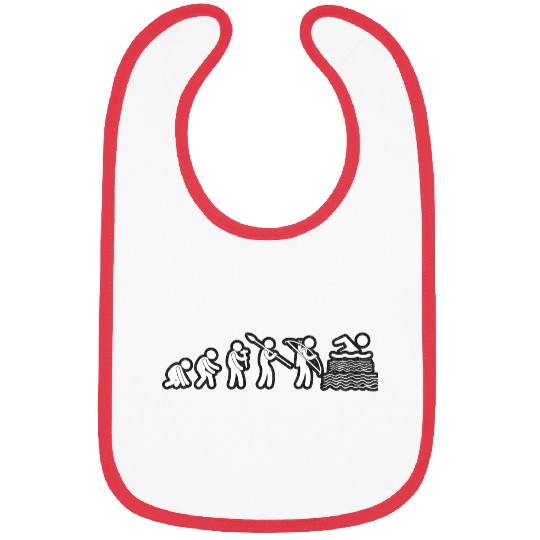 Evolution Swimming White Grunge Bibs