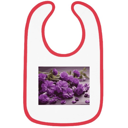 Purple Petals Bibs